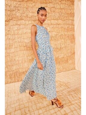 Ulla Johnson Adeline 100% Silk Shibori Print Dress, $790 NWT, Size 12–#2635